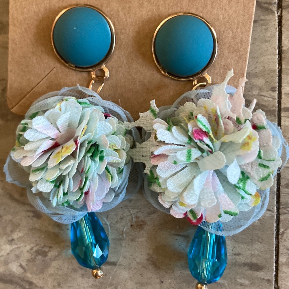 Puffy Flower Earrings